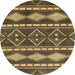 Round Machine Washable Abstract Sepia Brown Rug, wshabs1792