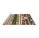 Sideview of Machine Washable Abstract Dark Brown Rug, wshabs1793