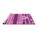 Sideview of Machine Washable Abstract Pink Modern Rug, wshabs1793pnk