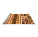 Sideview of Machine Washable Abstract Orange Modern Area Rugs, wshabs1793org