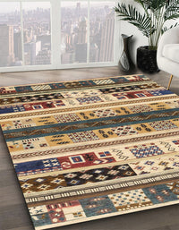 Abstract Dark Brown Modern Rug, abs1793