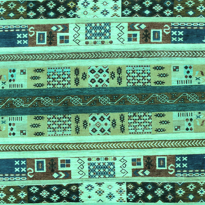 Machine Washable Abstract Turquoise Modern Area Rugs, wshabs1793turq