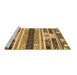 Sideview of Machine Washable Abstract Brown Modern Rug, wshabs1793brn