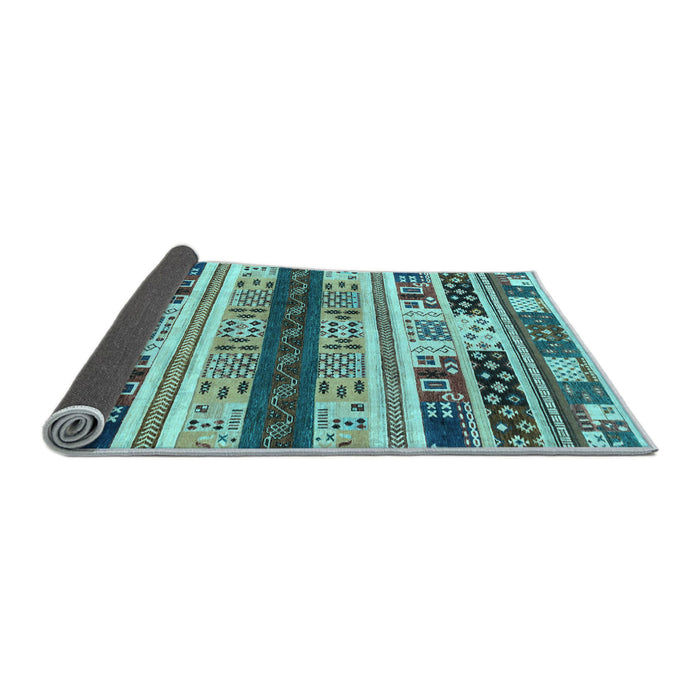 Sideview of Abstract Light Blue Modern Rug, abs1793lblu