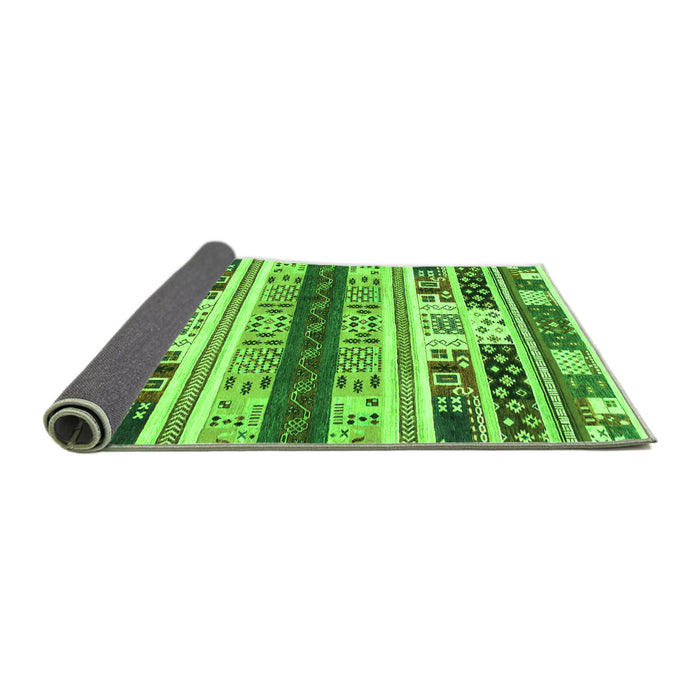 Sideview of Abstract Green Modern Rug, abs1793grn