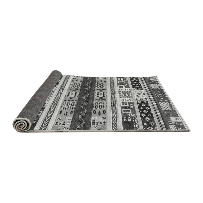 Sideview of Abstract Gray Modern Rug, abs1793gry