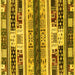 Square Abstract Yellow Modern Rug, abs1793yw