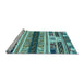 Sideview of Machine Washable Abstract Light Blue Modern Rug, wshabs1793lblu