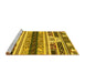 Sideview of Machine Washable Abstract Yellow Modern Rug, wshabs1793yw