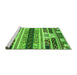 Sideview of Machine Washable Abstract Green Modern Area Rugs, wshabs1793grn