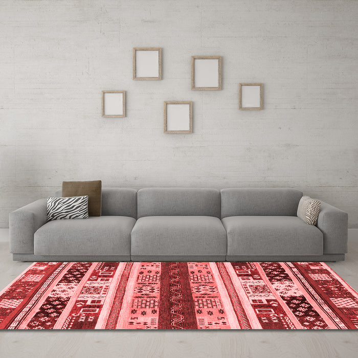 Modern Red Washable Rugs