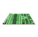 Sideview of Machine Washable Abstract Emerald Green Modern Area Rugs, wshabs1793emgrn