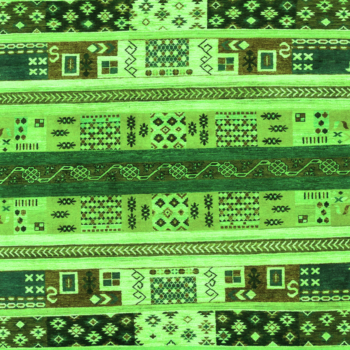 Machine Washable Abstract Green Modern Area Rugs, wshabs1793grn