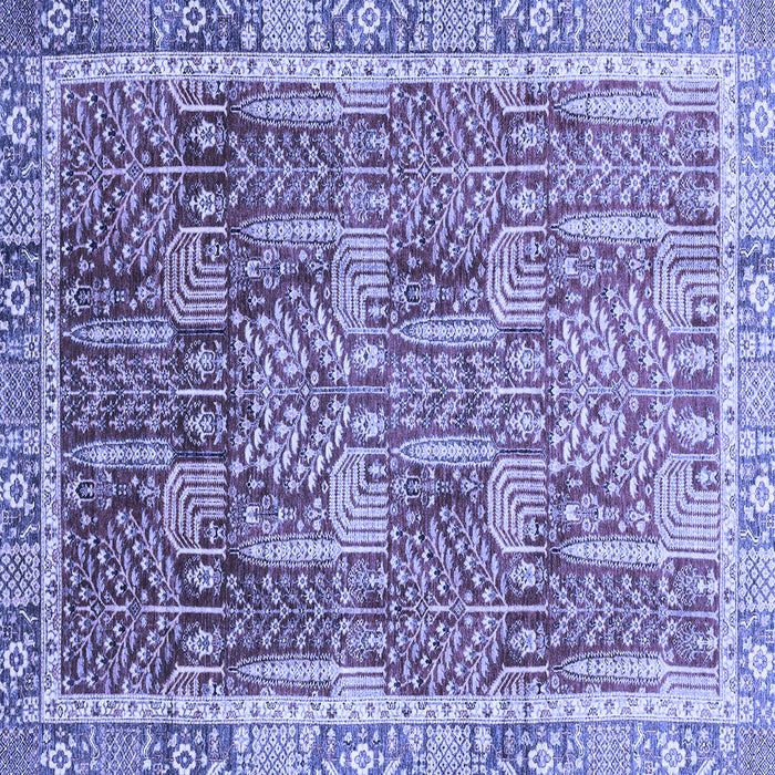 Square Machine Washable Abstract Blue Modern Rug, wshabs1794blu