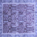 Square Machine Washable Abstract Blue Modern Rug, wshabs1794blu