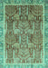 Machine Washable Abstract Turquoise Modern Area Rugs, wshabs1794turq