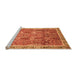 Sideview of Machine Washable Abstract Orange Modern Area Rugs, wshabs1794org