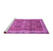 Sideview of Machine Washable Abstract Purple Modern Area Rugs, wshabs1794pur