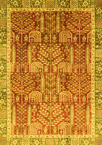 Abstract Yellow Modern Rug, abs1794yw