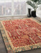 Machine Washable Abstract Red Rug in a Family Room, wshabs1794