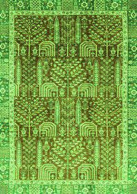 Abstract Green Modern Rug, abs1794grn