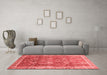 Modern Red Washable Rugs