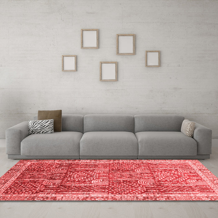 Modern Red Washable Rugs