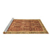 Sideview of Machine Washable Abstract Brown Modern Rug, wshabs1794brn