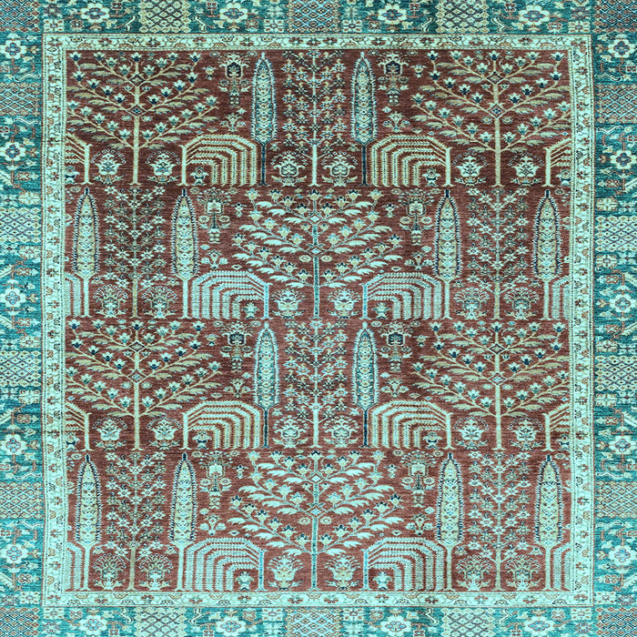 Square Machine Washable Abstract Light Blue Modern Rug, wshabs1794lblu