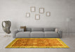 Machine Washable Abstract Yellow Modern Rug in a Living Room, wshabs1794yw