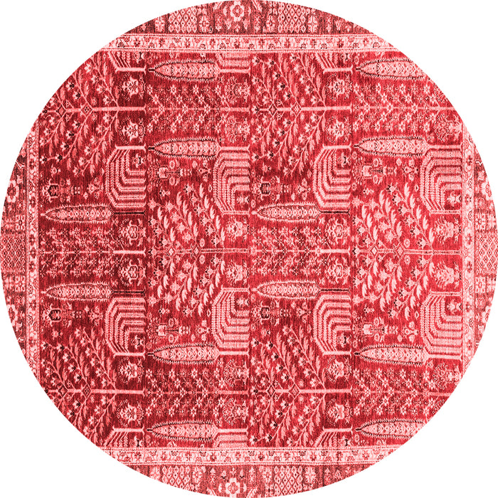 Machine Washable Abstract Red Modern Rug, wshabs1794red