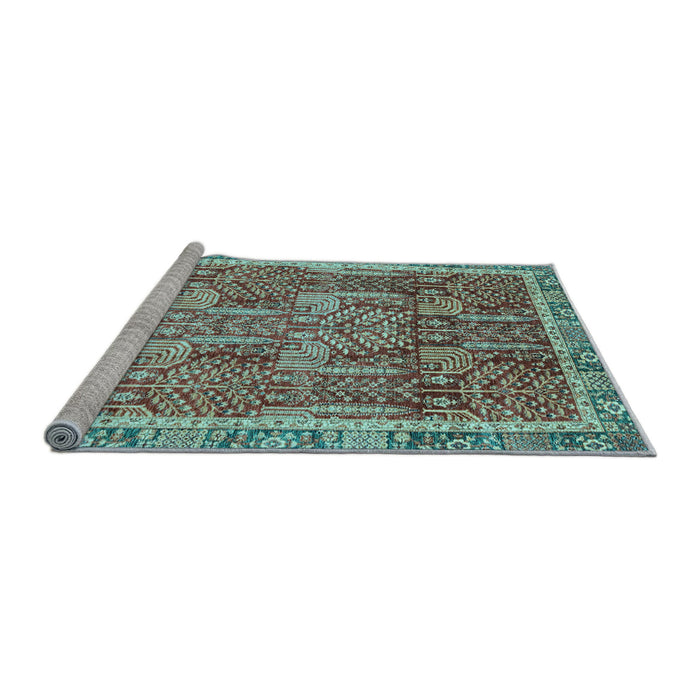 Sideview of Machine Washable Abstract Light Blue Modern Rug, wshabs1794lblu