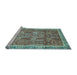 Sideview of Machine Washable Abstract Light Blue Modern Rug, wshabs1794lblu