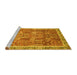 Sideview of Machine Washable Abstract Yellow Modern Rug, wshabs1794yw