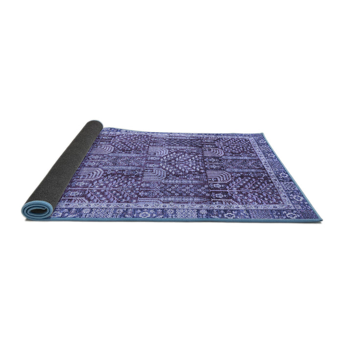 Sideview of Abstract Blue Modern Rug, abs1794blu