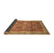 Sideview of Abstract Brown Modern Rug, abs1794brn