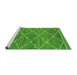 Sideview of Machine Washable Abstract Green Modern Area Rugs, wshabs1795grn