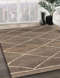 Abstract Camel Brown Modern Rug, abs1795