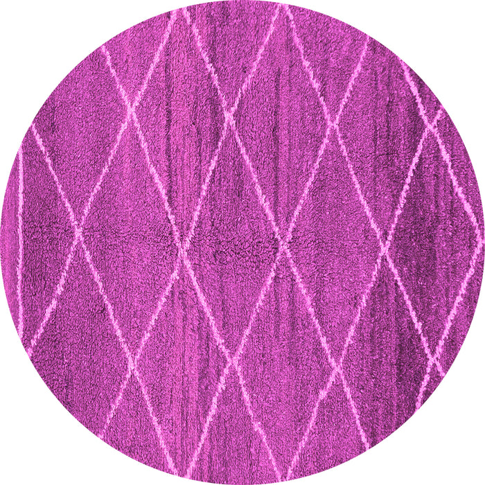 Round Abstract Pink Modern Rug, abs1795pnk