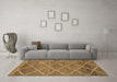 Machine Washable Abstract Brown Modern Rug in a Living Room,, wshabs1795brn