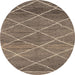 Round Machine Washable Abstract Camel Brown Rug, wshabs1795