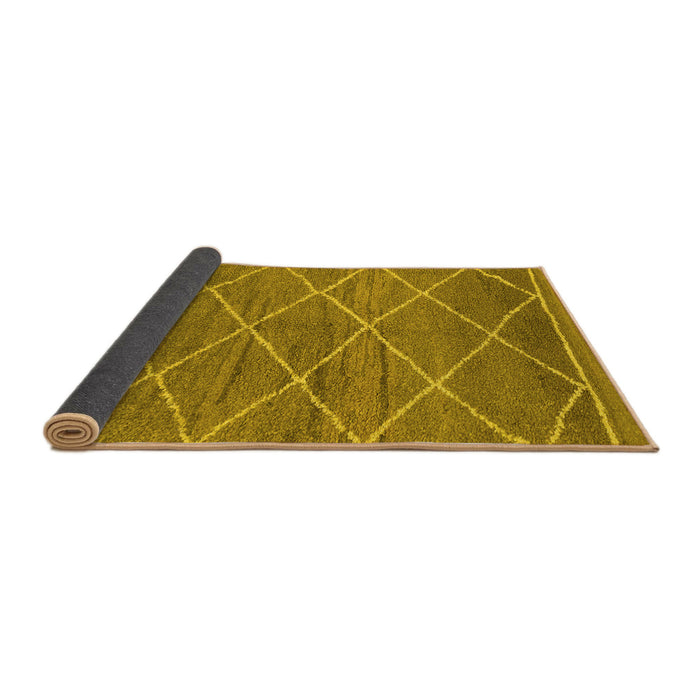 Sideview of Abstract Yellow Modern Rug, abs1795yw