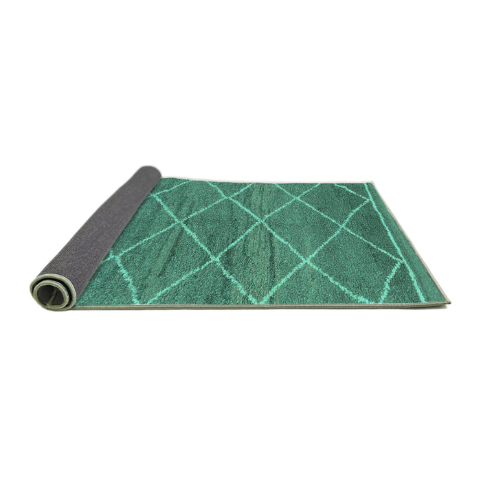 Sideview of Abstract Turquoise Modern Rug, abs1795turq