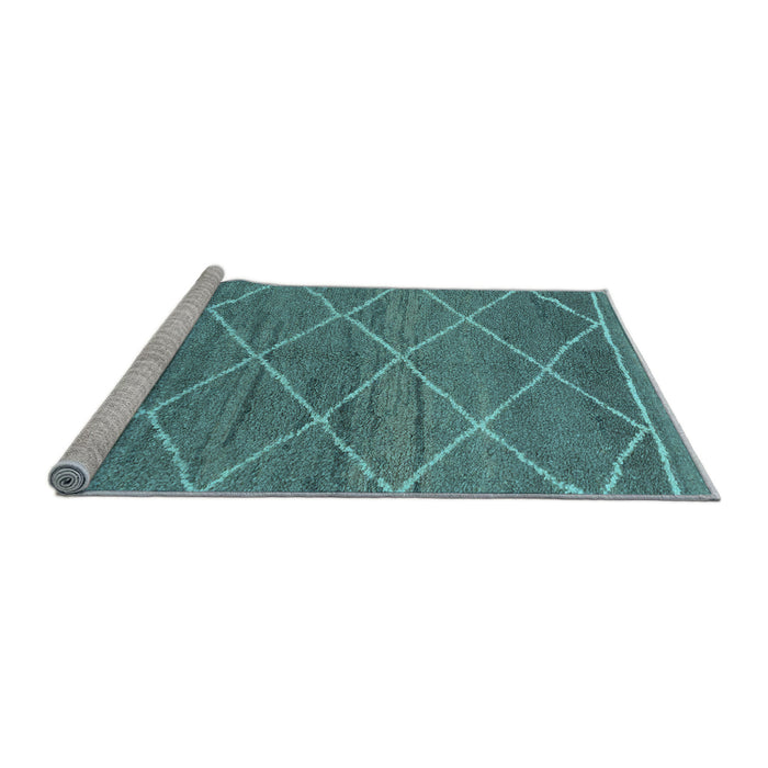 Sideview of Machine Washable Abstract Light Blue Modern Rug, wshabs1795lblu