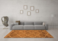 Machine Washable Abstract Orange Modern Rug, wshabs1795org