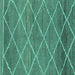 Square Abstract Turquoise Modern Rug, abs1795turq