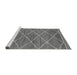 Sideview of Machine Washable Abstract Gray Modern Rug, wshabs1795gry