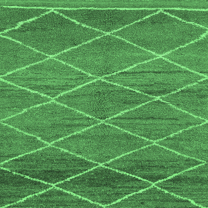 Square Abstract Emerald Green Modern Rug, abs1795emgrn