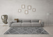 Machine Washable Abstract Gray Modern Rug in a Living Room,, wshabs1795gry