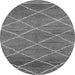 Round Abstract Gray Modern Rug, abs1795gry